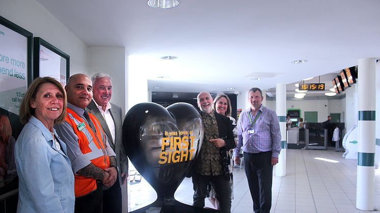 The first heart to be unveiled as part of  St Catherine's Hospice's art trail