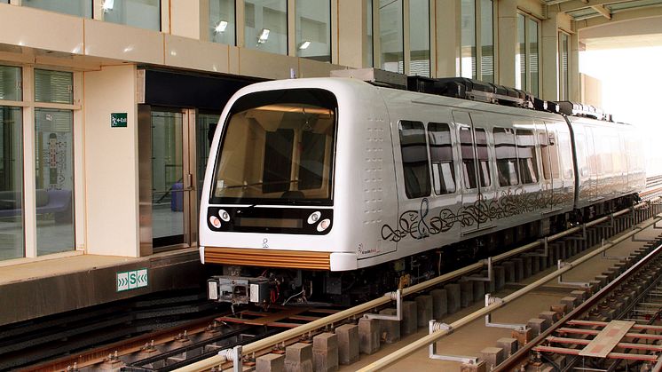 Autonomous metro train that serves Princess Noura Bint Abdul Rahman University
