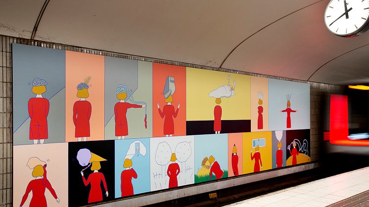 Zinkensdamms tunnelbanestation, Konstnär Marie-Louise Ekman 