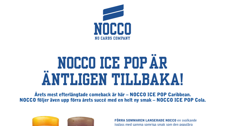 NOCCO ICE POP är äntligen tillbaka!