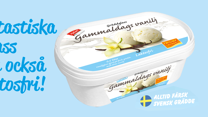 Svenskarnas favoritglass Gammaldags Vanilj nu som laktosfri! 