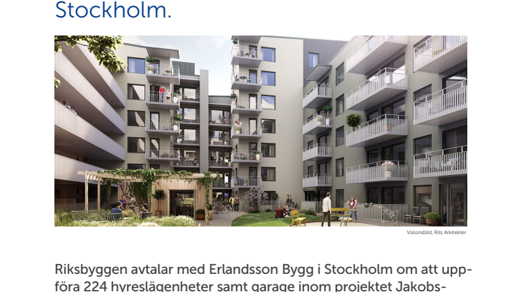 Stororder till Erlandsson Bygg i Stockholm