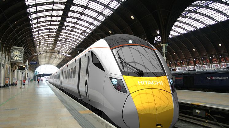 Computer generated image of the new Class 800 series train for the Intercity Express Programme (2012)
