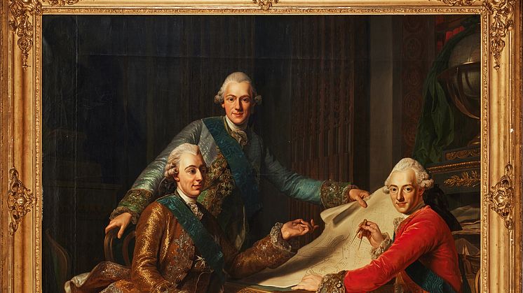 "Gustav III och hans bröder" av Josef Wilhelm Wallander  