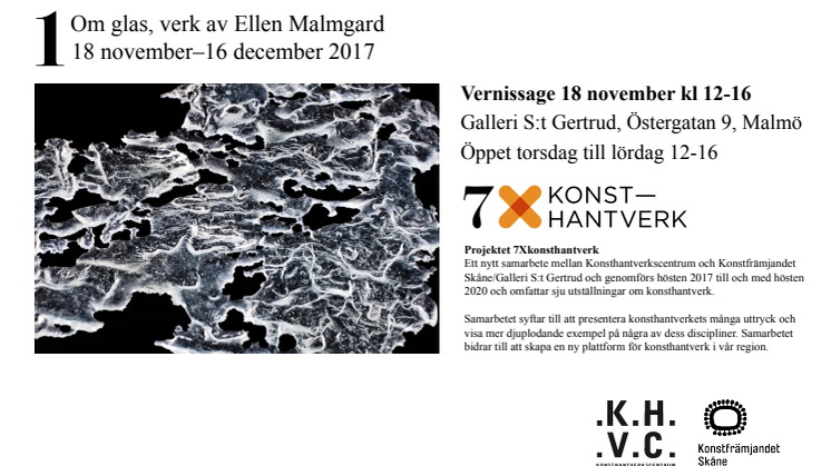 Nytt samarbete för konsthantverket – sju utställningar i Malmö