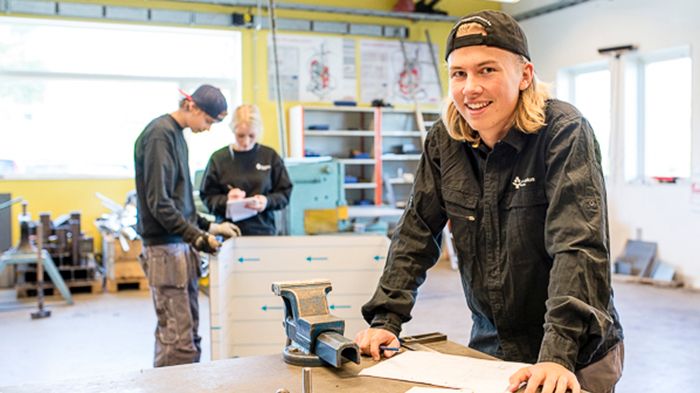 Elev på Elof Lindälvs gymnasium.