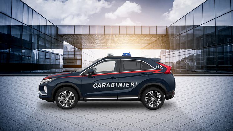 To Mitsubishi Eclipse Cross utstyrt for det statlige italienske politiet (Arma dei Carabinieri)