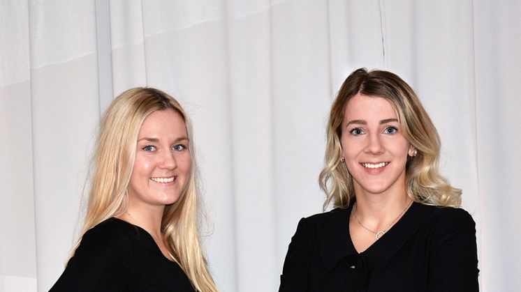 Studenterna Susanna Österlund och Ellen Weberg utvecklat design och konstruktion på en nuvarande maskinprototyp åt Pegil Innovations AB.