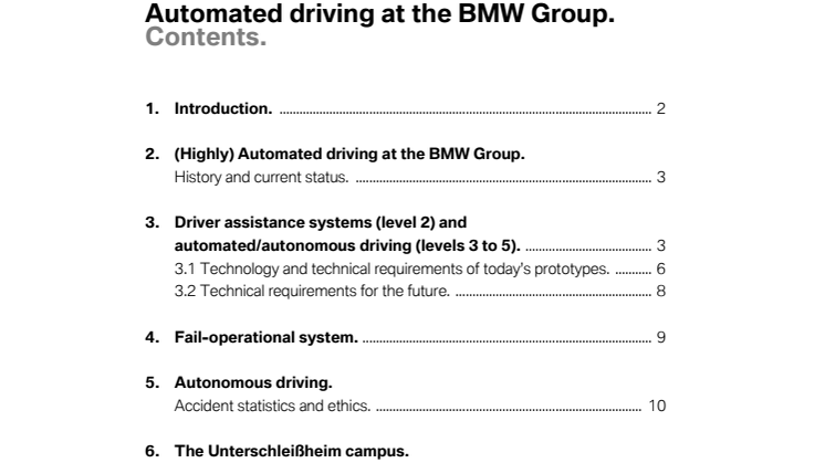 Automated driving at the BMW Group
