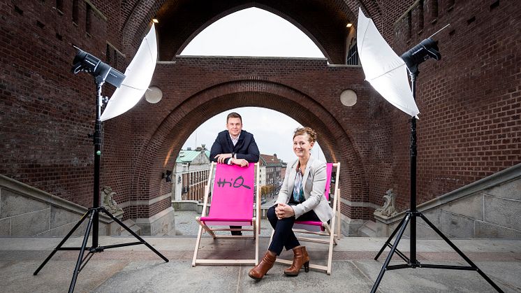 Patrik Nymehav, responsible for HiQ's expansion in Helsingborg, & Åsa Melvanius, Head of Region South & VP at HiQ. Photo: Jonas Bilberg.