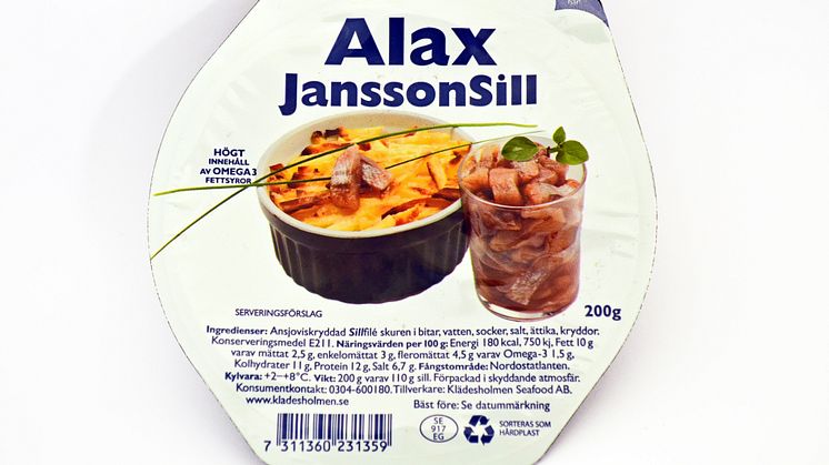 Jansson-sill från ALAX, Klädesholmen Seafood. 