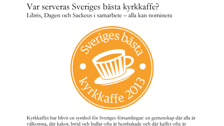 Var serveras Sveriges bästa kyrkkaffe?