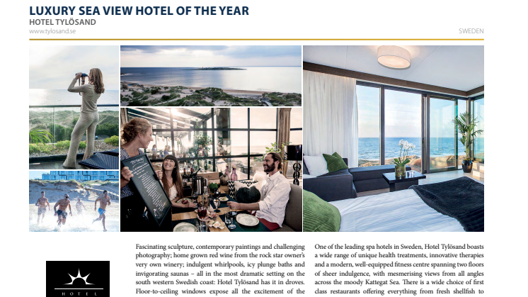 Hotel Tylösand utsett till Sveriges mest luxuösa havsnära hotell