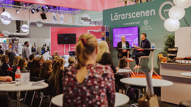 Lärarscenen på Bokmässan 2018. / Foto: Natalie Greppi.