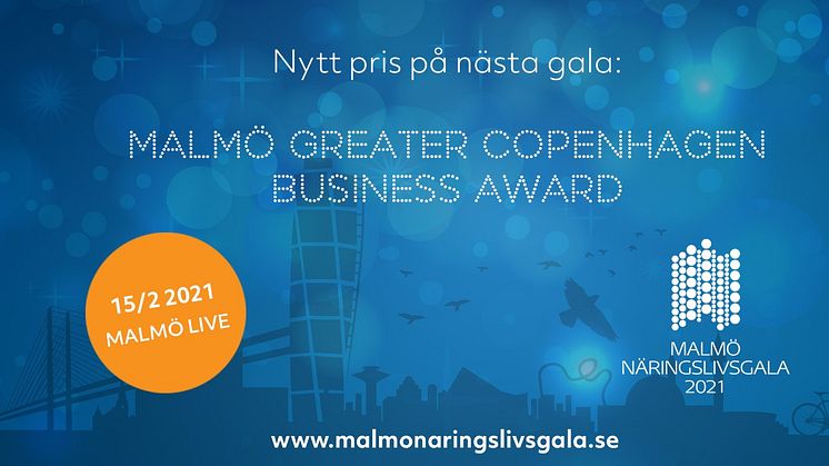 Nytt Öresundspris ska delas ut på Malmö Näringslivsgala