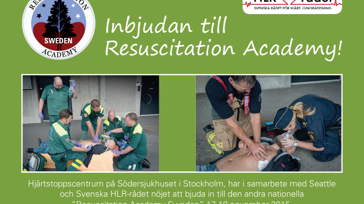 Resuscitation academy 17-18 November 2015