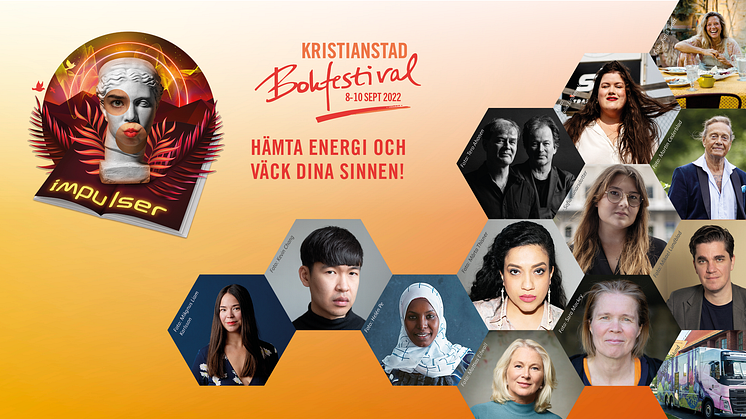 Temat för årets bokfestival ”Impulser – hämta energi och väck dina sinnen” bäddar för en livfull festival, laddad med upplevelser och gemenskap