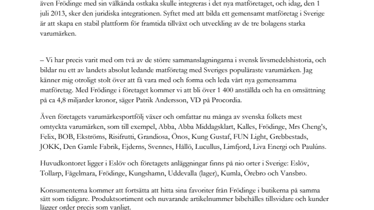 Nu skrivs svensk livsmedelshistoria