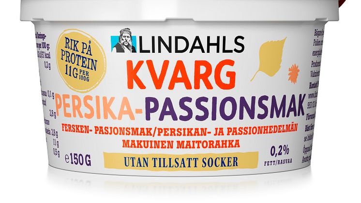 Lindahls kvarg Persika-passionssmak 150 gram