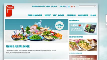 Findus.se får ny ”fryst” design