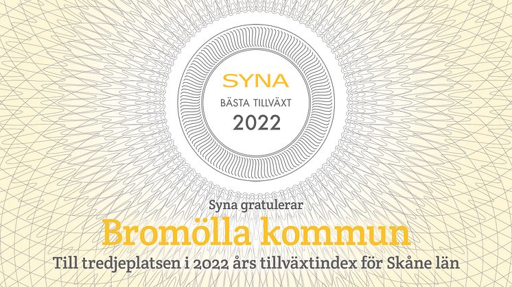 Syna gratulerar Bromölla kommun 3 Skåne län_16_9