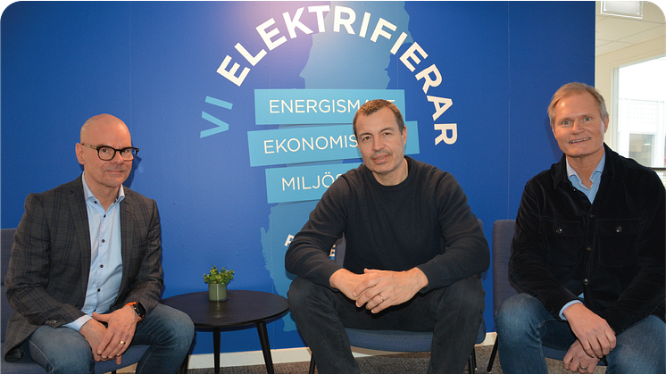 Fr vänster: Jörgen Lundgren, Head of Services & Innovation på Rexel, Jonas Morin, Affärschef på SoftOne Affärssytem AB och Niclas Smedberg, VD SoftOne Affärssystem AB.
