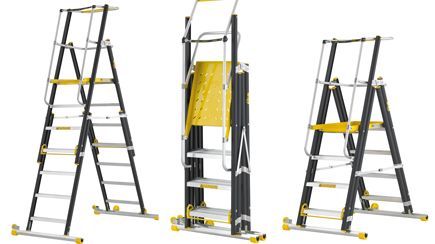 Wibe Ladders lanserer høydejusterbar  arbeidsplattform  