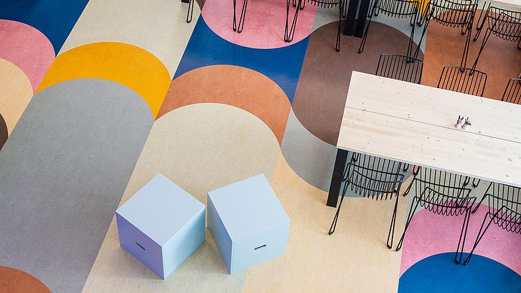 Forbo Marmoleum i lunchrummet på Avinode Groups kontor på Gamlestadstorget i Göteborg