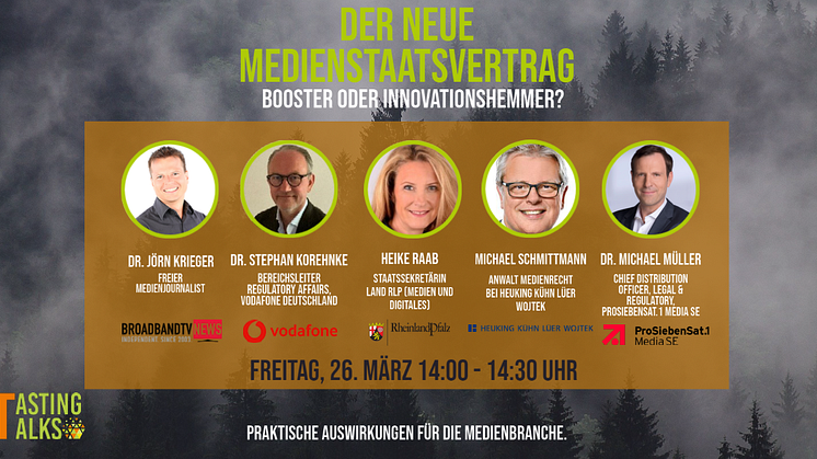 Tasting Talk: Der neue Medienstaatsvertrag - Booster oder Innovationshemmer?