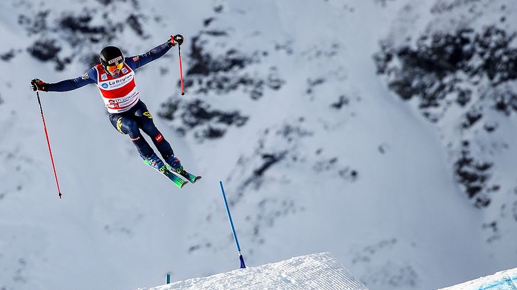 David Mobärg, Edsåsdalen, är en av tre svenska världscupvinnare den här säsongen. Nästa vecka får han och svenska laget ny möjlighet när det är tävlingar på hemmaplan. Foto: Bildbyrån