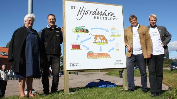 Biogasanläggningen invigdes på Hjordnära Mejeri