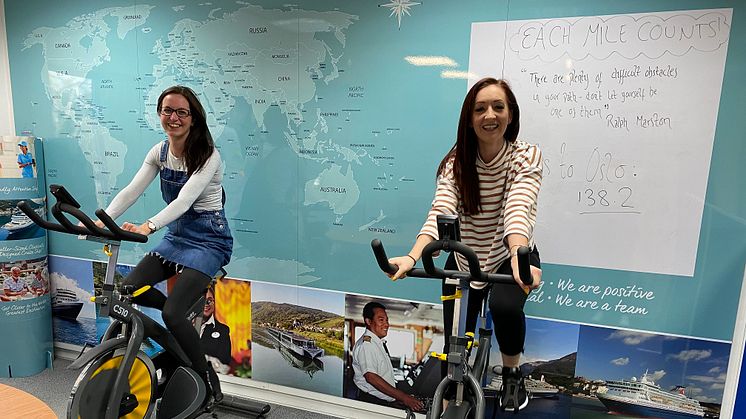 Fred. Olsen staff walk, run, swim and cycle distance to Norway head office to raise funds for East Anglia’s Children’s Hospices’ EACH Mile Counts campaign