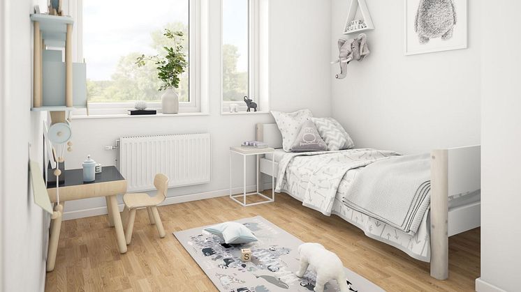 Brf Sundby Äng - 3D-bild av sovrum