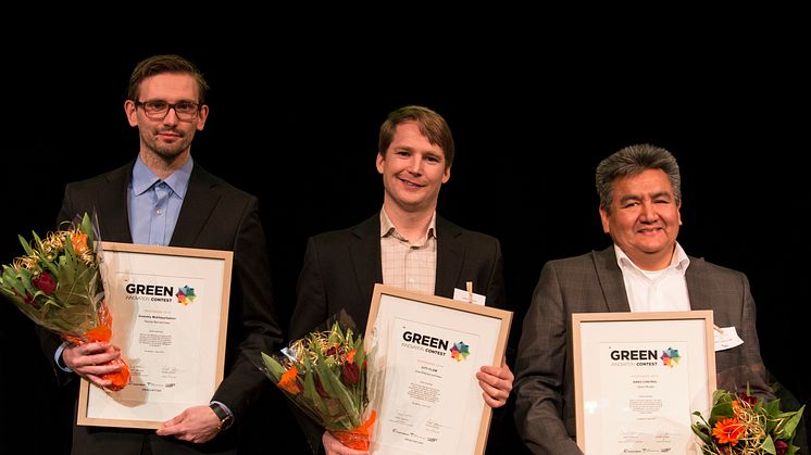 Pristagarna i Green Innovation Contest 2014 utsedda