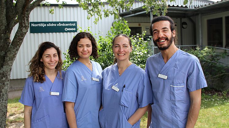 Teamet från Clinical Innovation Fellowships: Anna Melker, Annelie Hultman, Petra Szeszula och Essam Sharaf.