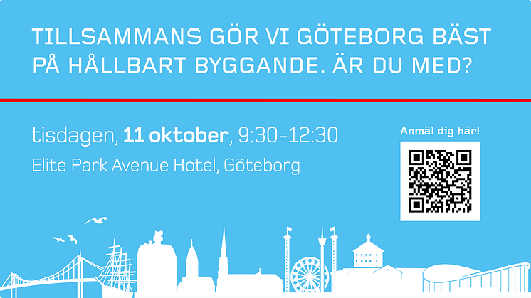 ”Tillsammans gör vi Göteborg bäst på hållbart byggande”.  Det är namnet på det event Thomas Concrete Group arrangerar på Elite Park Avenue Hotel i Göteborg under förmiddagen den 11 oktober. Medverkar gör näringslivet, politiken och akademin. 