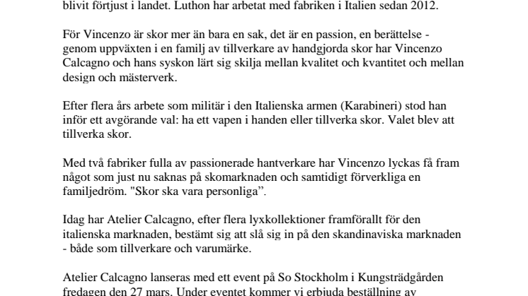 Nytt svenskt skomärke med fotfäste i Italien