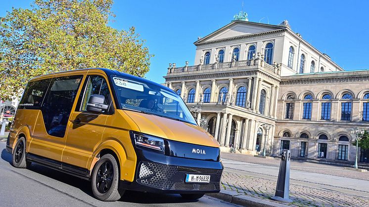 Volkswagen mobilitetstjänsteleverantör MOIA har erbjudit sina tjänster i Hannover sedan sommaren 2018 - med omedelbar support från Conti360 ° Fleet Solutions. Upphovsrätt: MOIA GmbH