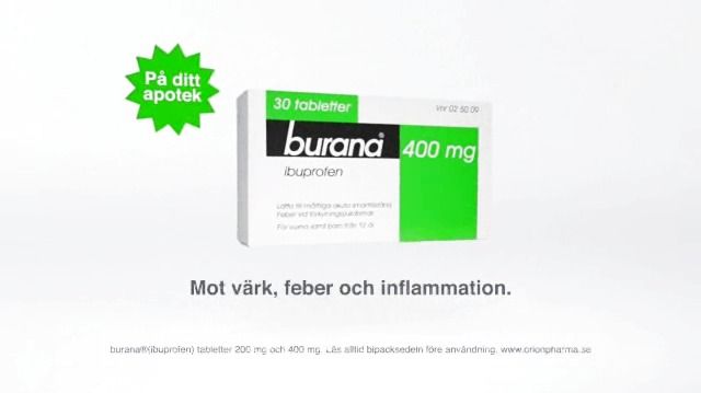 Reklamfilm Burana (ibuprofen)