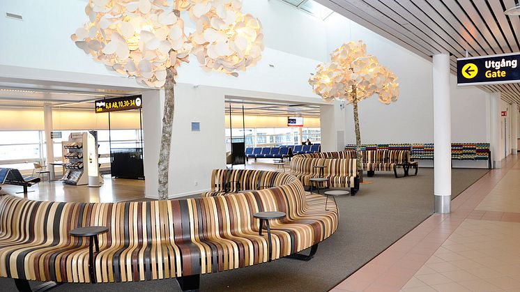 Hållbart designkoncept lyfter upplevelsen på Malmö Airport