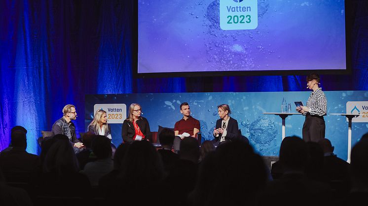 Panelsamtal under invigningen av Mötesplats Vatten2023. Foto: Natalie Greppi