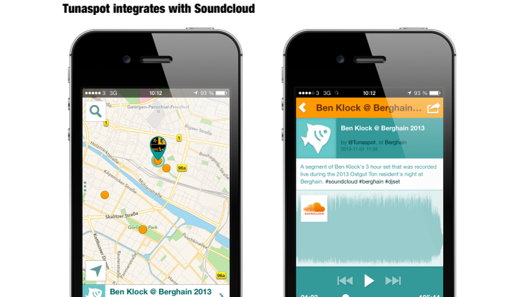 Tunaspot integrates Soundcloud content