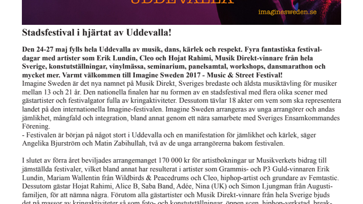 ​Imagine Sweden - Stadsfestival i hjärtat av Uddevalla!