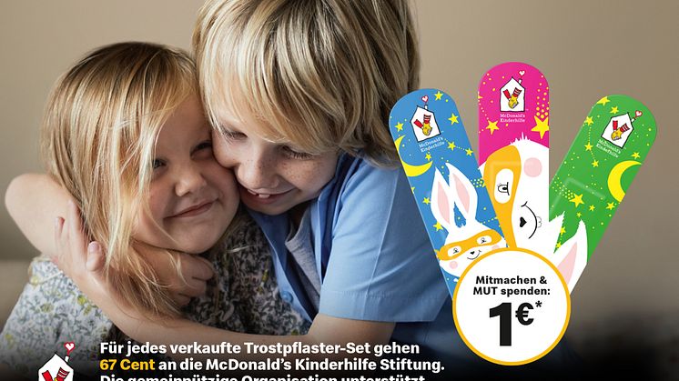 Charity-Verkaufsaktion: McDonald’s Trosthasenpflaster spenden Mut