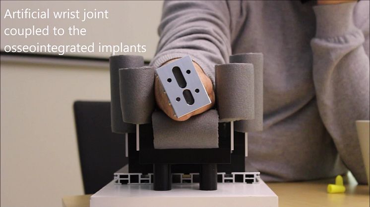 A video showing the artificial wrist joint in action. 