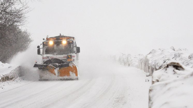 Vintern är här med snö och halka