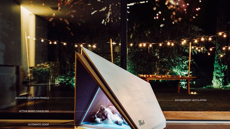Die Idee: Eine spezielle Hunde-Box reduziert Böller-Lärm mittels Noise Cancelling-Technologie, wie sie auch bei Kopfhörern und Automobilen zum Einsatz kommt