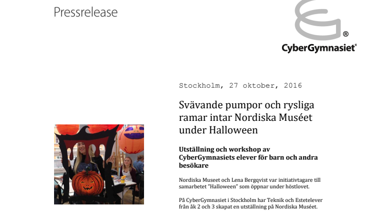 Svävande pumpor och rysliga ramar intar Nordiska Muséet under Halloween