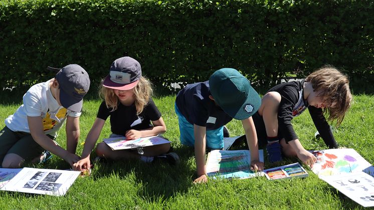 Tegneverksted for barn i Vigelandsparken