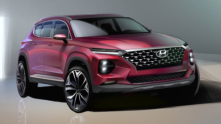 Första renderingarna på fjärde generationen Hyundai Santa Fe.